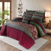 7 Pcs Quilted Comforter Set CC  203
